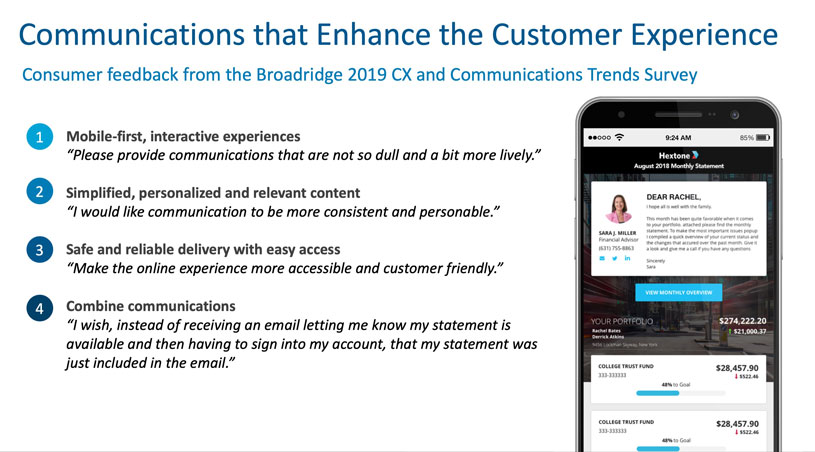 Communications that enhance the customer experience