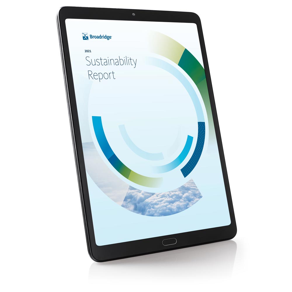 infographic ESG report tablet